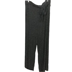 Torrid Palazzo Silver Glitter Knit PinStripe Knit Dressy Pants 6X NWT